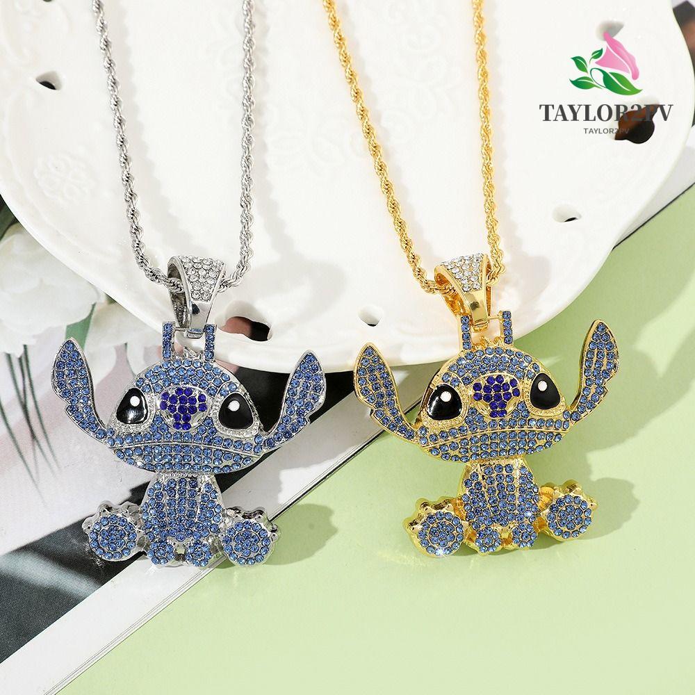 TAYLOR2PV Lilo และ Stitch สร้อยคอ,คอออกแบบเฉพาะ Hip Hop สร้อยคอ,แฟชั่นการ์ตูน Clavicle Chain อะนิเมะ