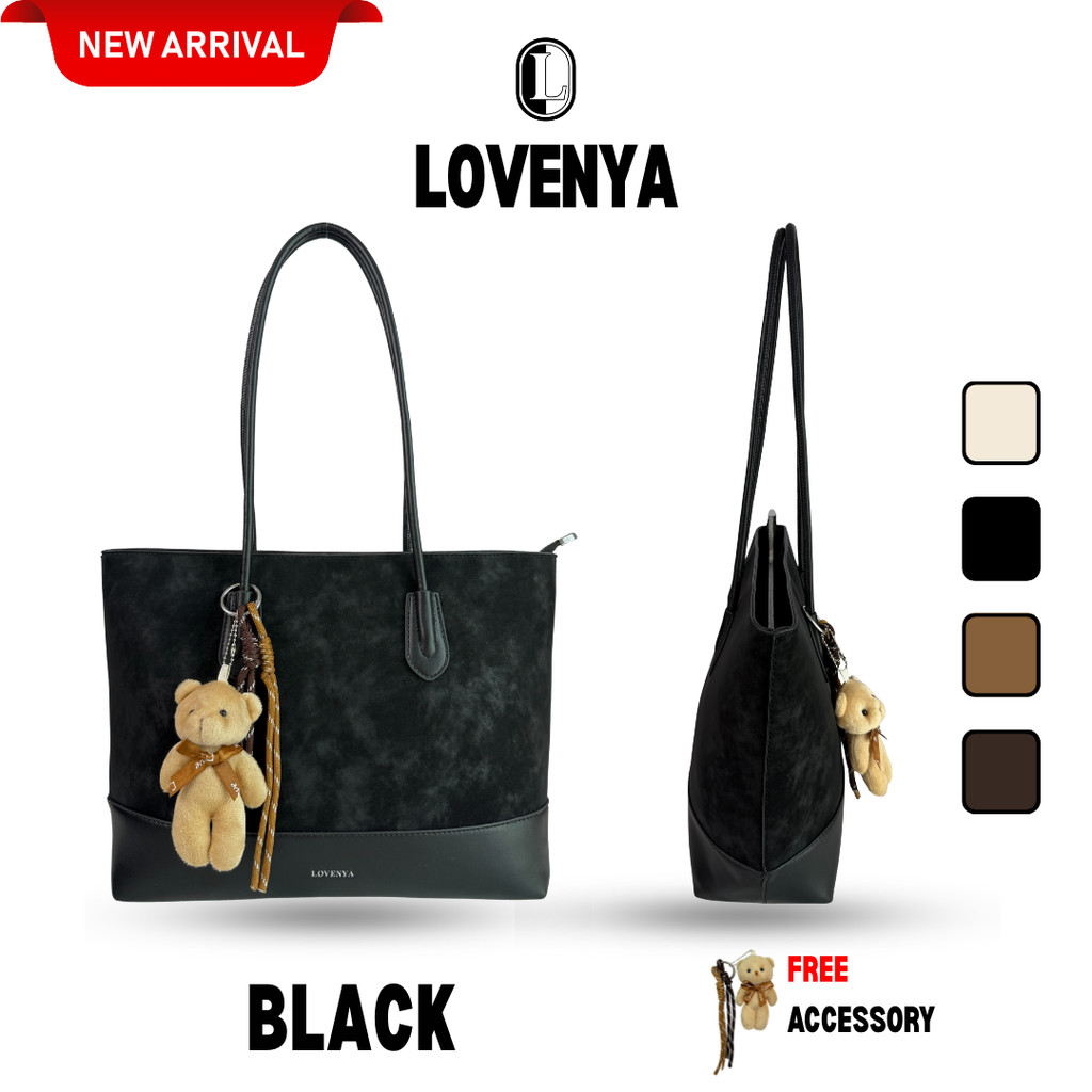 LOVENYA รุ่น L008 lovenya Teddy V2 กระเป๋าสะพายไหล่ขนาดกลาง ทรงโท้ทพร้อมน้องหมีสุดคิ้ว - รูปที่ 3