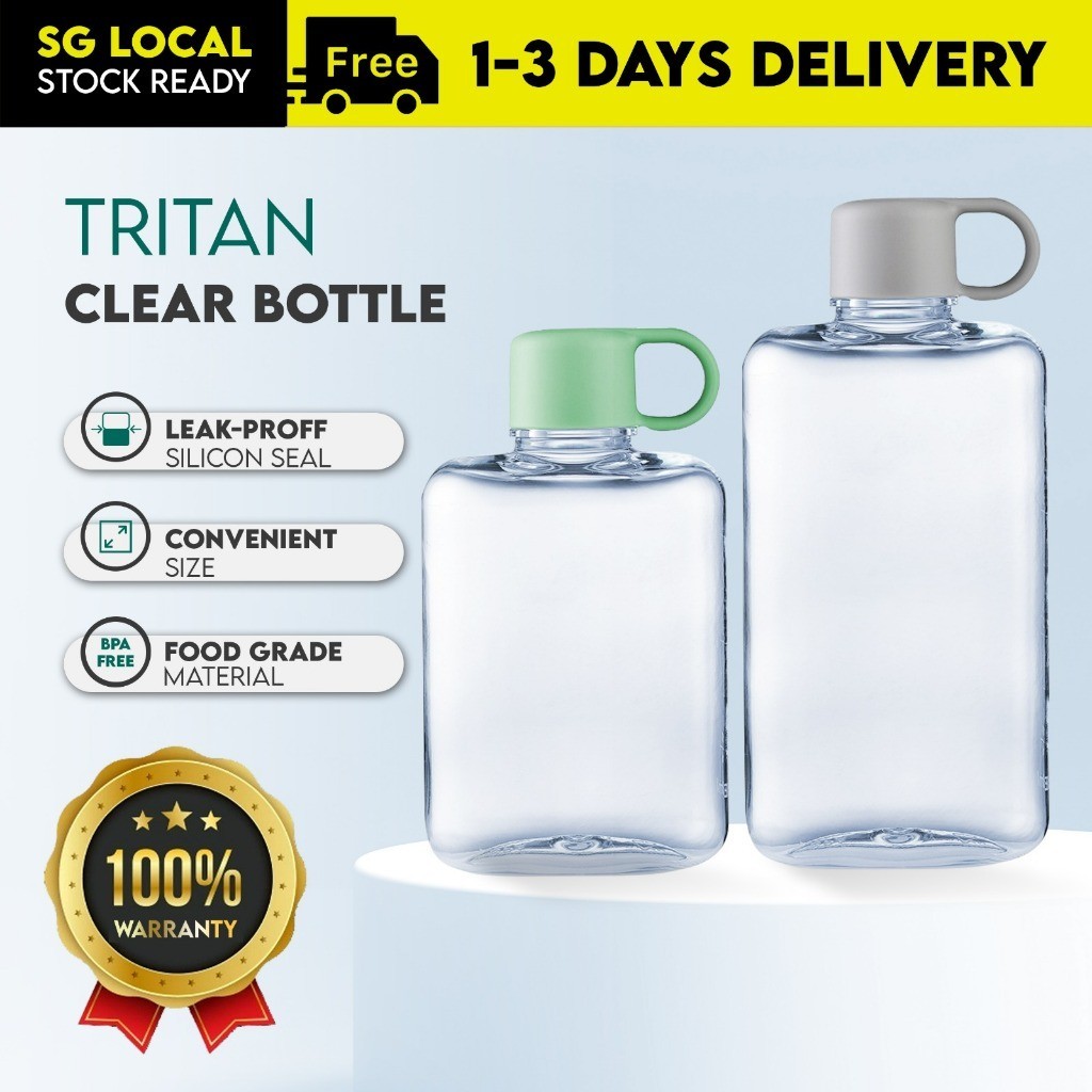 Tritan BPA Free Water Bottle Mini Flat Sport Leakproof Bottles 360ml 500ml ขนาดเดินทาง 360ml 500ml