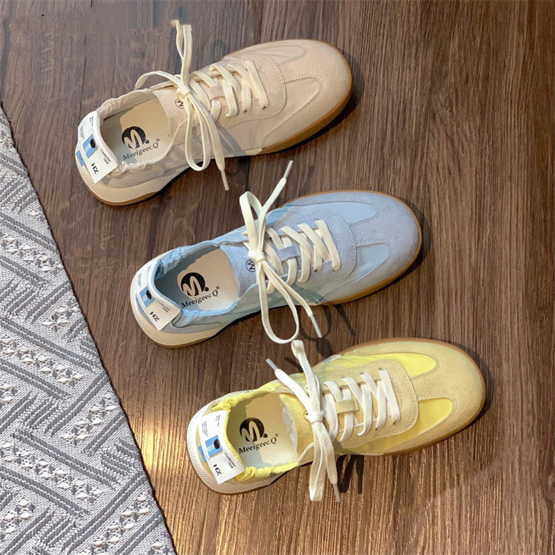 Ballet lithe Series รองเท้าเทรนนิ่งเยอรมันฤดูใบไม้ร่วงรองเท้าสีขาว Soft Sole Breathable Forrest Gump