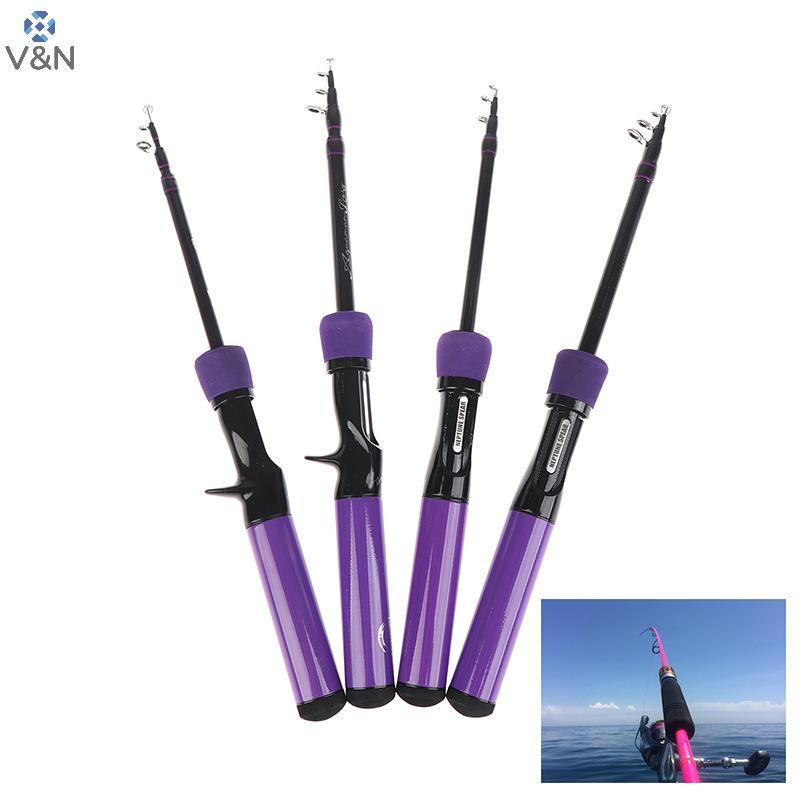 V&N Telescopic Fishing Rod 1.2M 1.5M Lure Line Spinning Casting Fishing Rods ปรับน้ําหนักเบา 4/5 ส่ว