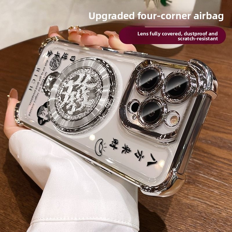 Prosperous Fortune สําหรับ Oppo Reno 10 10pro 9 9pro1111f 11pro 12 12pro12f เคสโทรศัพท์ Soft Anti fa