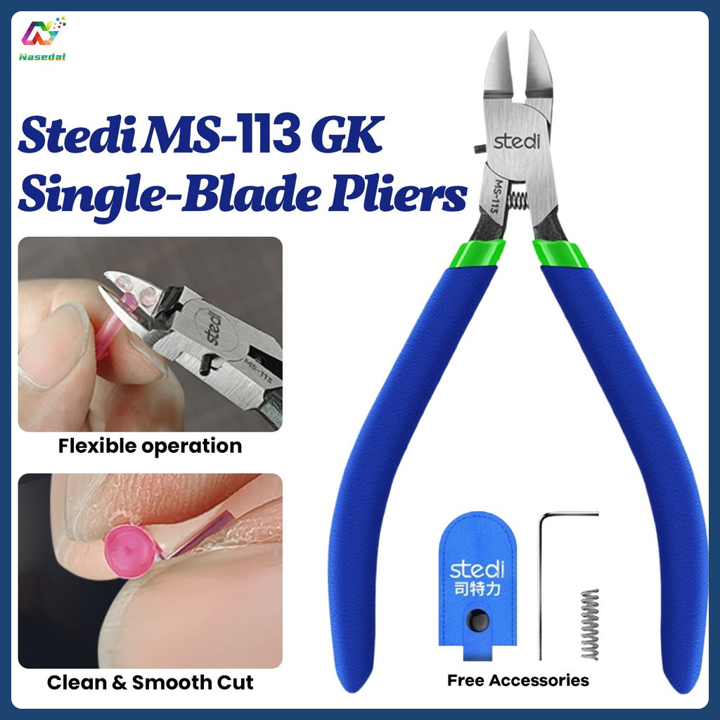 Stedi MS-113 GK คีมใบมีดเดียวอัพเกรด Longer Blade Clean & Smooth Cut สําหรับ Gundam สําหรับ Gunpla ท