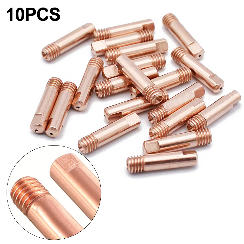 เครื่องมือหัวฉีดเชื่อม Contact Tip M6 ด้าย 0.6/0.8/0.9/1.0/1.2 มม. สําหรับ MB15AK MIG