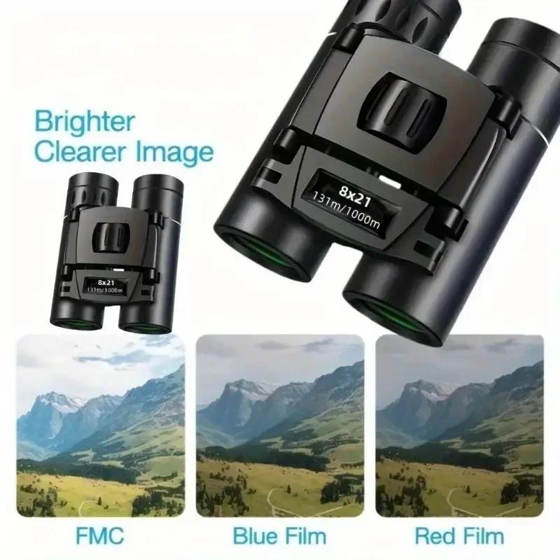 900/1000x25 HD Powerful Binoculars 9000M Long Range Folding Mini Telescope FMC Optics For Hunting Sp