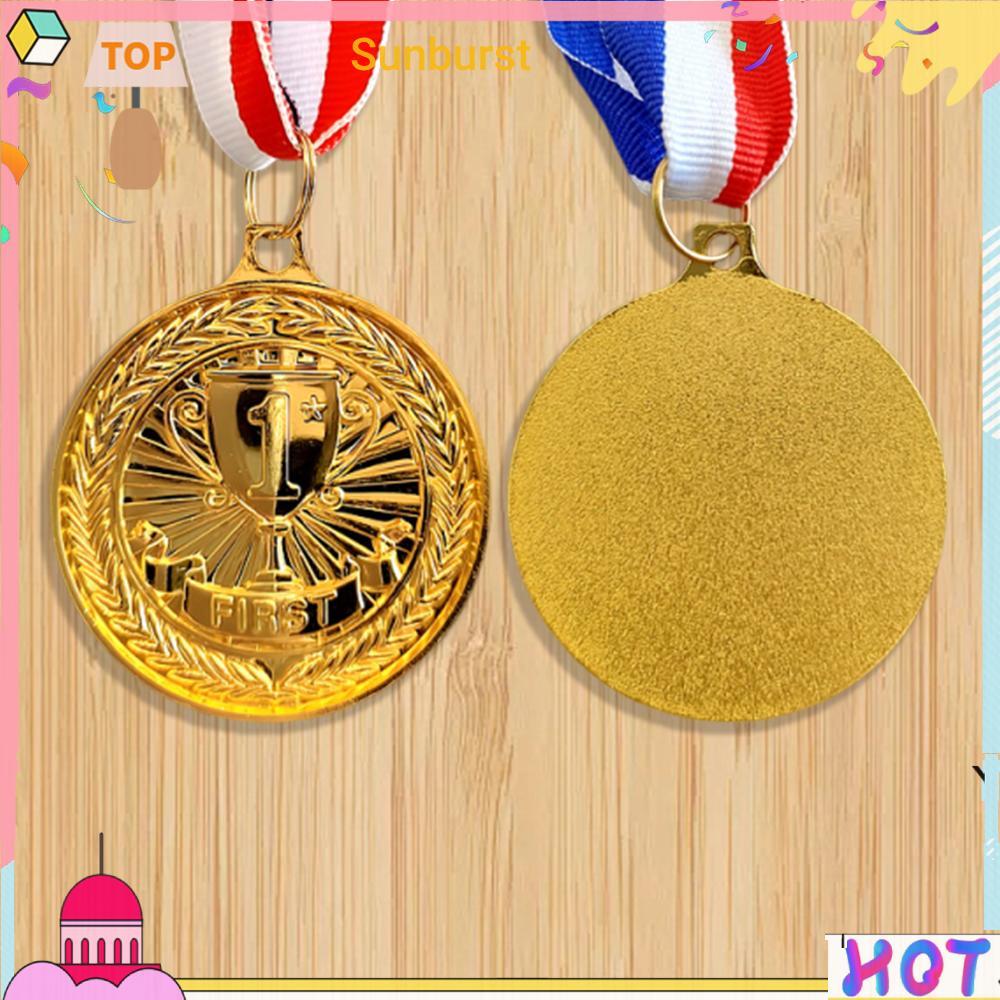 เหรียญผู้ชนะรางวัล 10 ชิ้นพร้อมริบบิ้นคอรายการที่ระลึกสองด้าน [Sunburst11.th]