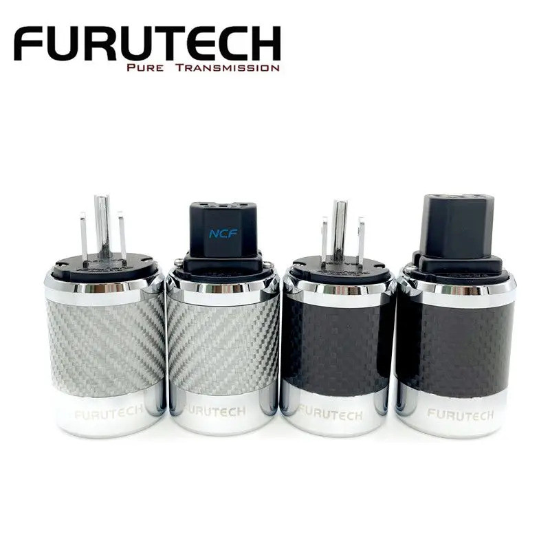Furutech FI-50M NCF ปลั๊กไฟคาร์บอนไฟเบอร์ Tail flagship nano piezoelectric เซรามิค US US มาตรฐานปลั๊กไฟ