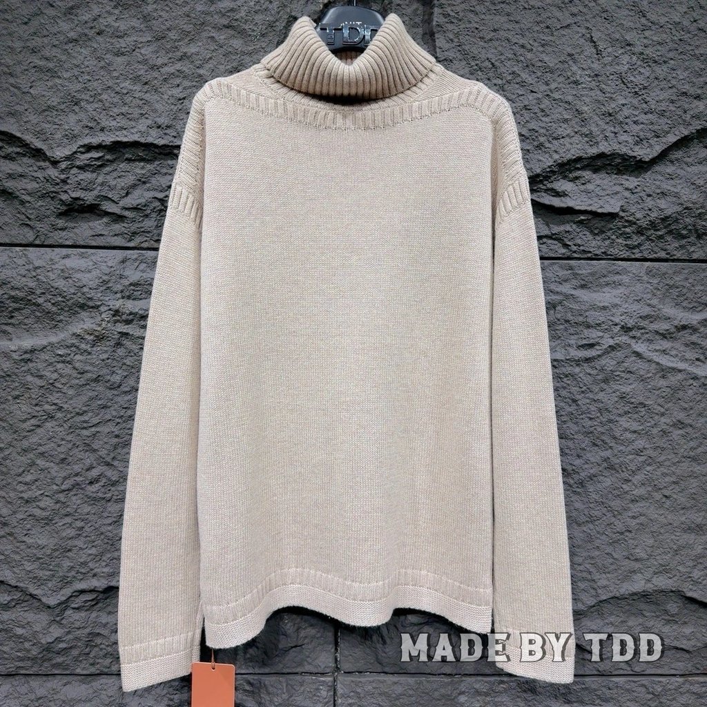 [TDD ผลิต] Loro Piana/LP 2025 ฤดูใบไม้ร่วงฤดูหนาวสไตล์ใหม่ TYNE แคชเมียร์ขนสัตว์ผสมคอเต่าเสื้อกันหนา