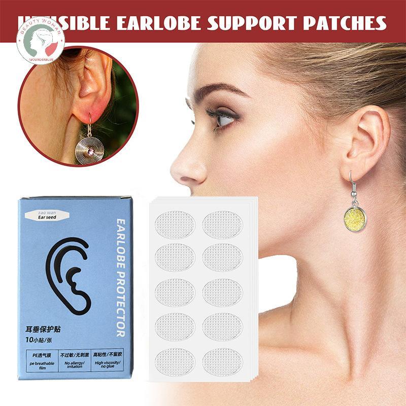 [OU] 30/50/100/200 แพทช์ล้างที่มองไม่เห็น Earlobes สติกเกอร์ป้องกันสําหรับป้องกันการยืดหรือฉีกขาดป้อ