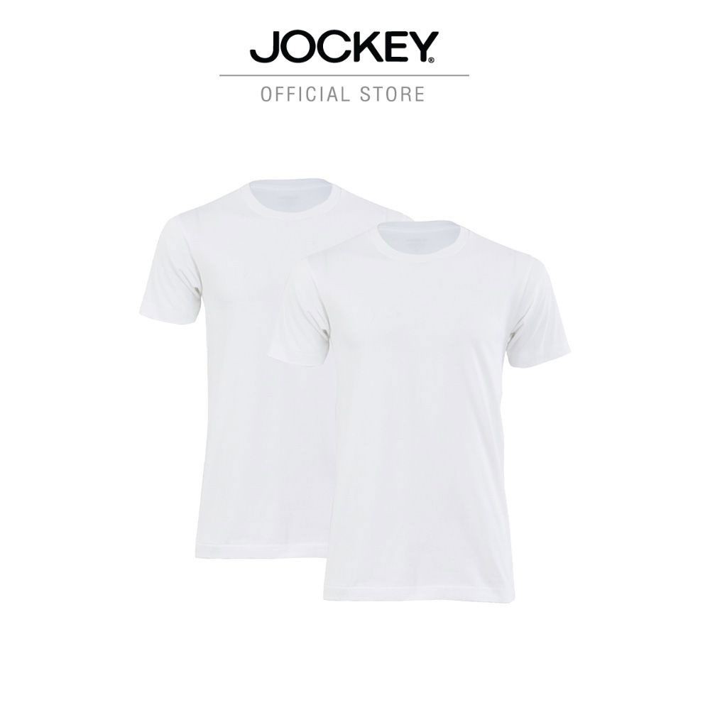 JOCKEY เสื้อยืดคอกลม รุ่น KU 1711CS สีขาว (PACK 2 ตัว)
