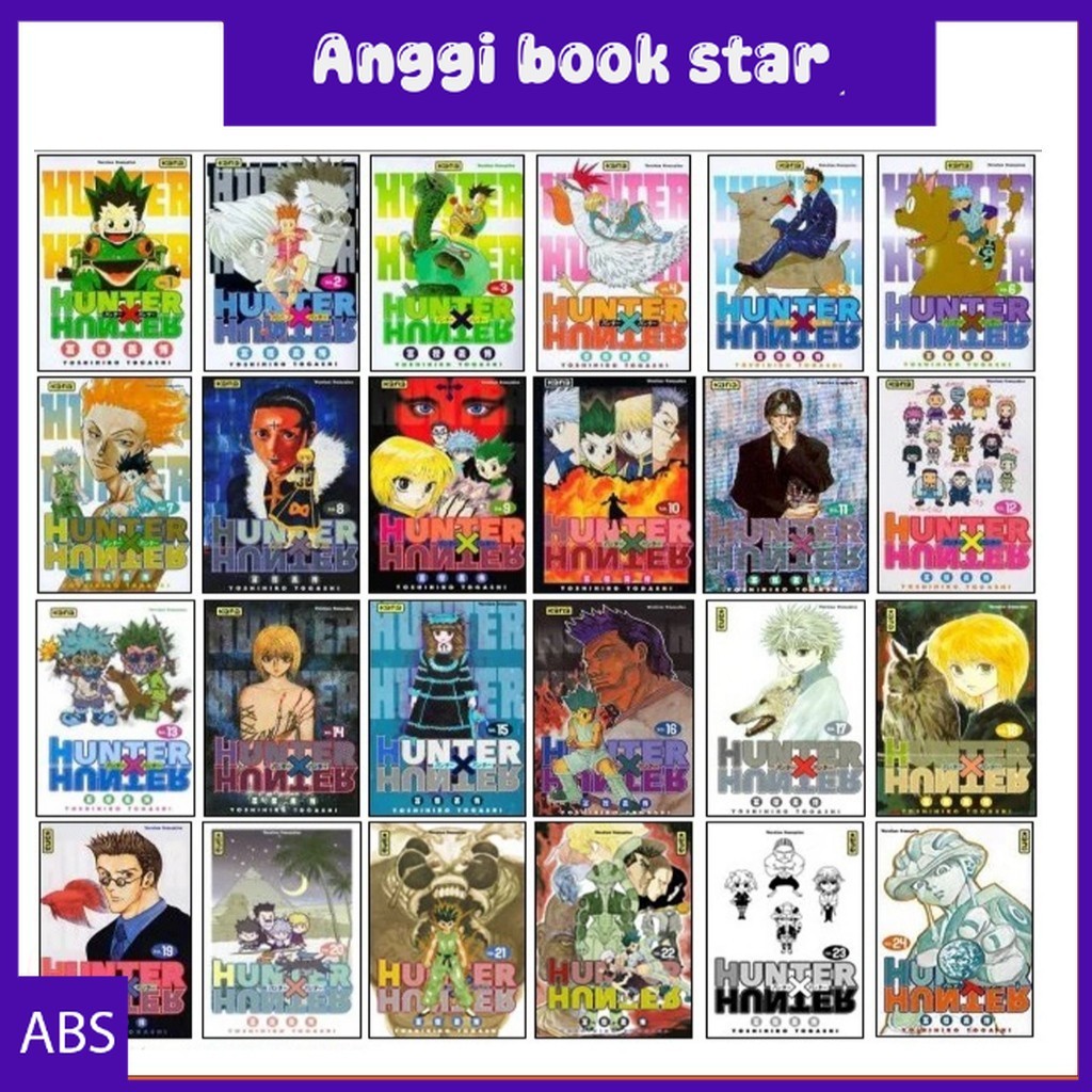 Hunter X Hunter ชุดหนังสือ 38 เล่ม โดย Yoshihiro Togashi (ภาษาอังกฤษ)
