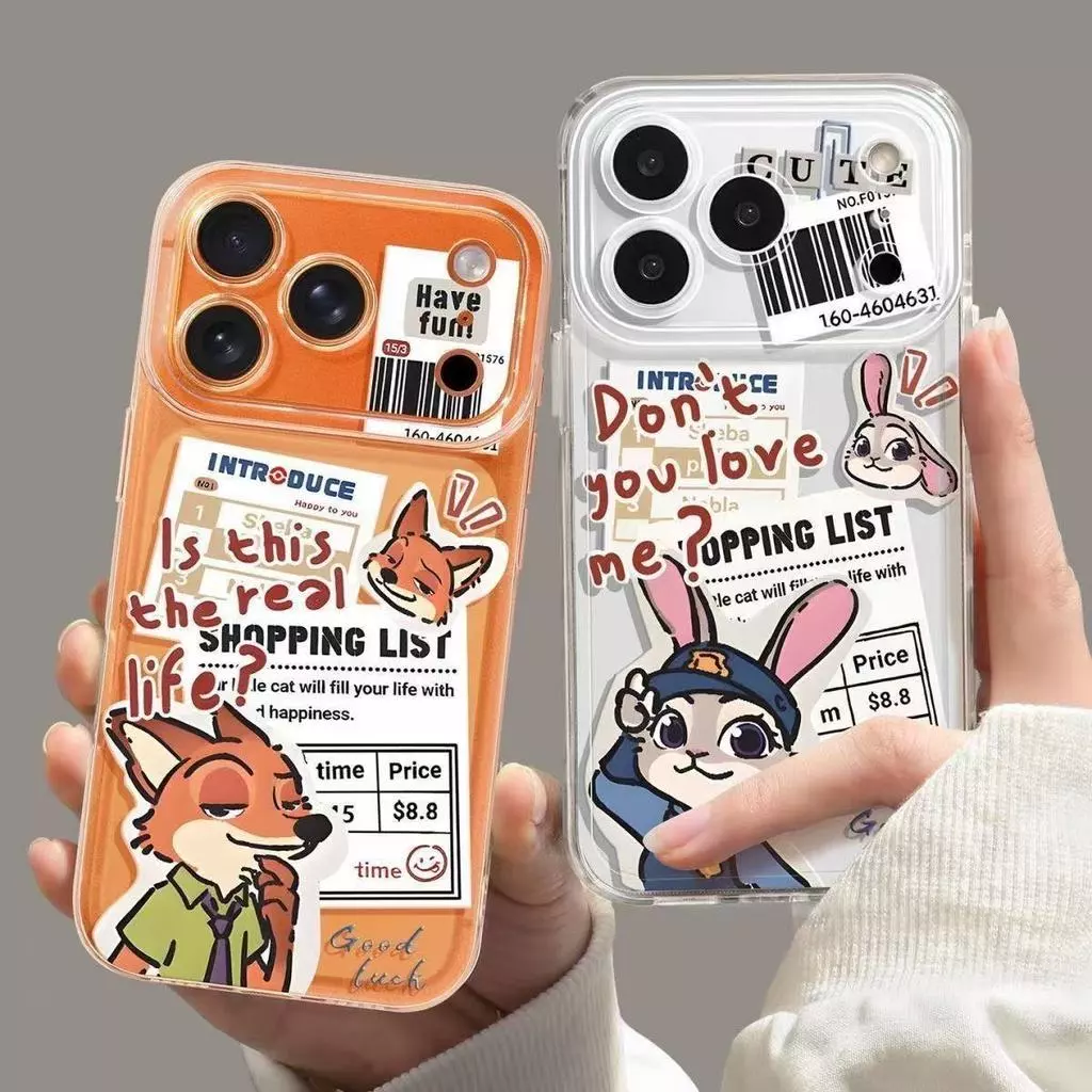 เคสโทรศัพท์ลาย Zootopia ใช้ได้กับ iPhone 17/13/11/12/14/15ProMax/16Pro/15Plus, X/MAX/XR, 7/8Plus (กันกระแทก, ZTTKK0296)
