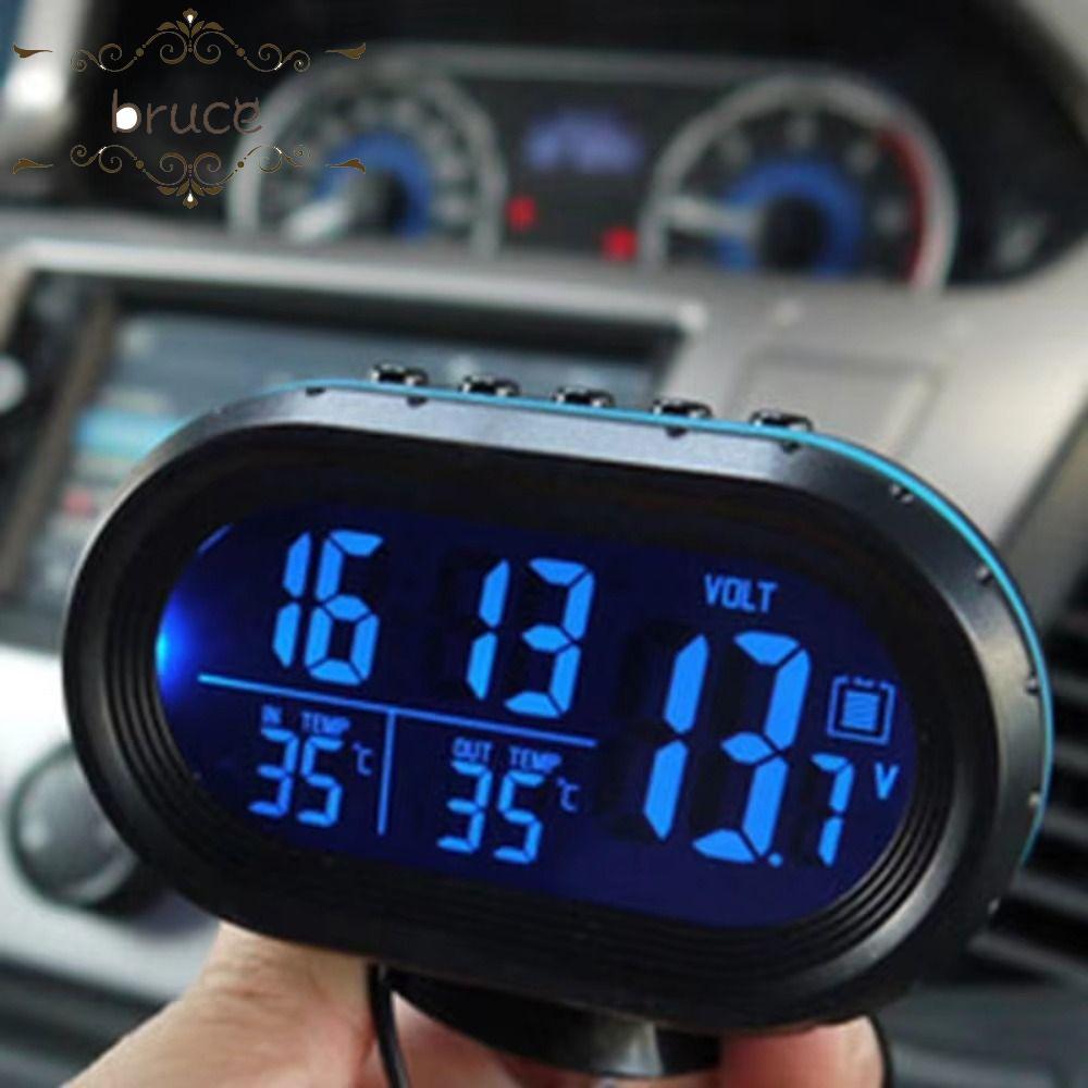 BRUCE Digital Auto Car Temperature เครื่องวัดอุณหภูมิ, Dual Temperature Display Freeze Alert Car Bat