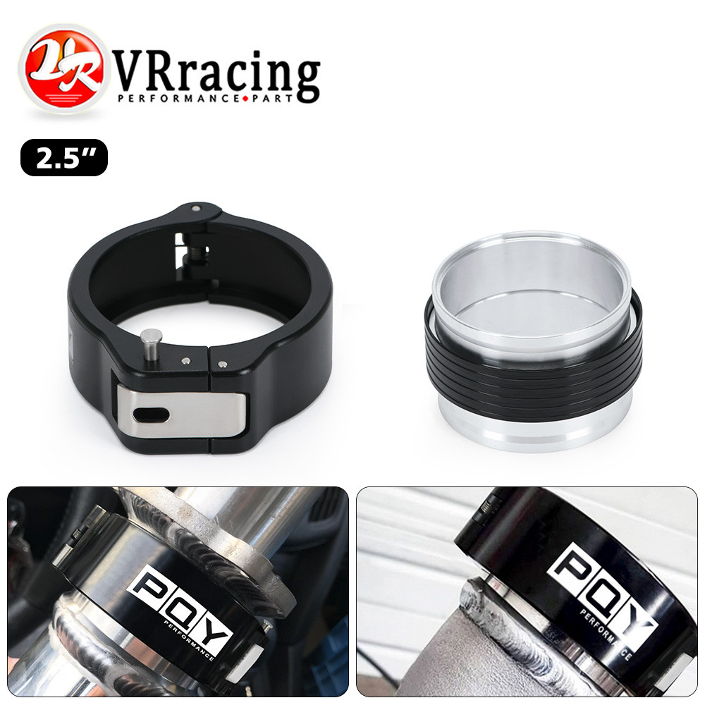VR Aluminum HD V-Band Clamp + Flange System Assembly For 3.0/2.5/3.5 inch Radiator Hose Turbo Dump P