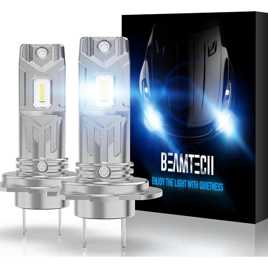 BEAMTECH H7 Bulbs,H7 Light Bulb Plug and Play ไม่ต้องใช้อะแดปเตอร์ 1:1 ขนาด 6500K White Fog Light Bu