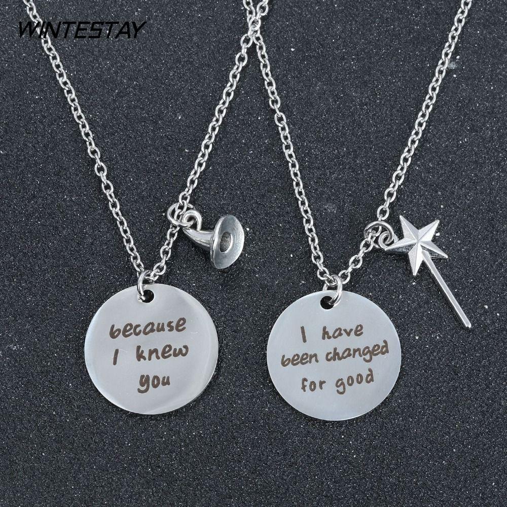 WINTESSAY ชุดสร้อยคอเพื่อนที่ดีที่สุด, Wicked The Musical Series ภาพยนตร์โลหะผสม Wicked Music Neckla