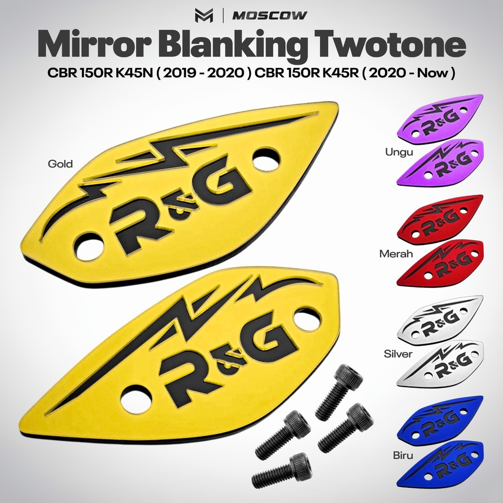 BOLT BLANKING TWOTONE 1SET ORIGINAL MOSCOW R&G STYLE MIRROR HOLE COVER ACRYLIC MATERIAL 3.5MM THICKN