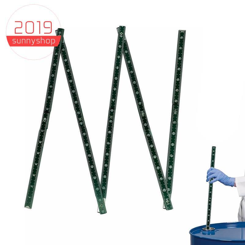[ซันนี่ช็อป2019]แท่งวัดถังน้ํามัน 10 พับถึง 78 ใน ไม้พับถังวัดแท่งไม้บรรทัดสําหรับถังลึก