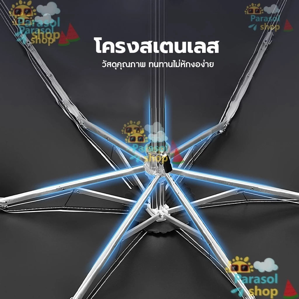 ร่มขนาดเล็กกลางแจ้งป้องกันรังสียูวีห้าตอนพับได้เบามากร่มกันแดด thumbnail 9