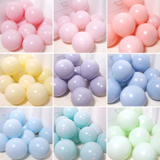 GeeParty ลูกโป่งมาแคร์รอน ขนาด 12 นิ้ว 10–50 ชิ้น สีชมพู ฟ้า ม่วง พาสเทล สำหรับงานแต่งงาน วันเกิด และปาร์ตี้