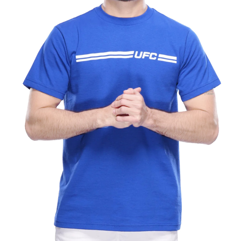 UFC Minimalist โลโก้พิมพ์แขนสั้น T เสื้อผู้ชายกีฬาลูกเรือคอ 100% ผ้าฝ้ายพรีเมี่ยม 5.15