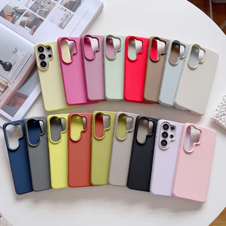 เคสซิลิโคนเหลวระดับพรีเมียมสําหรับ Samsung S26 S25 S24 Ultra Plus เคสป้องกันกันกระแทกลายนิ้วมือ