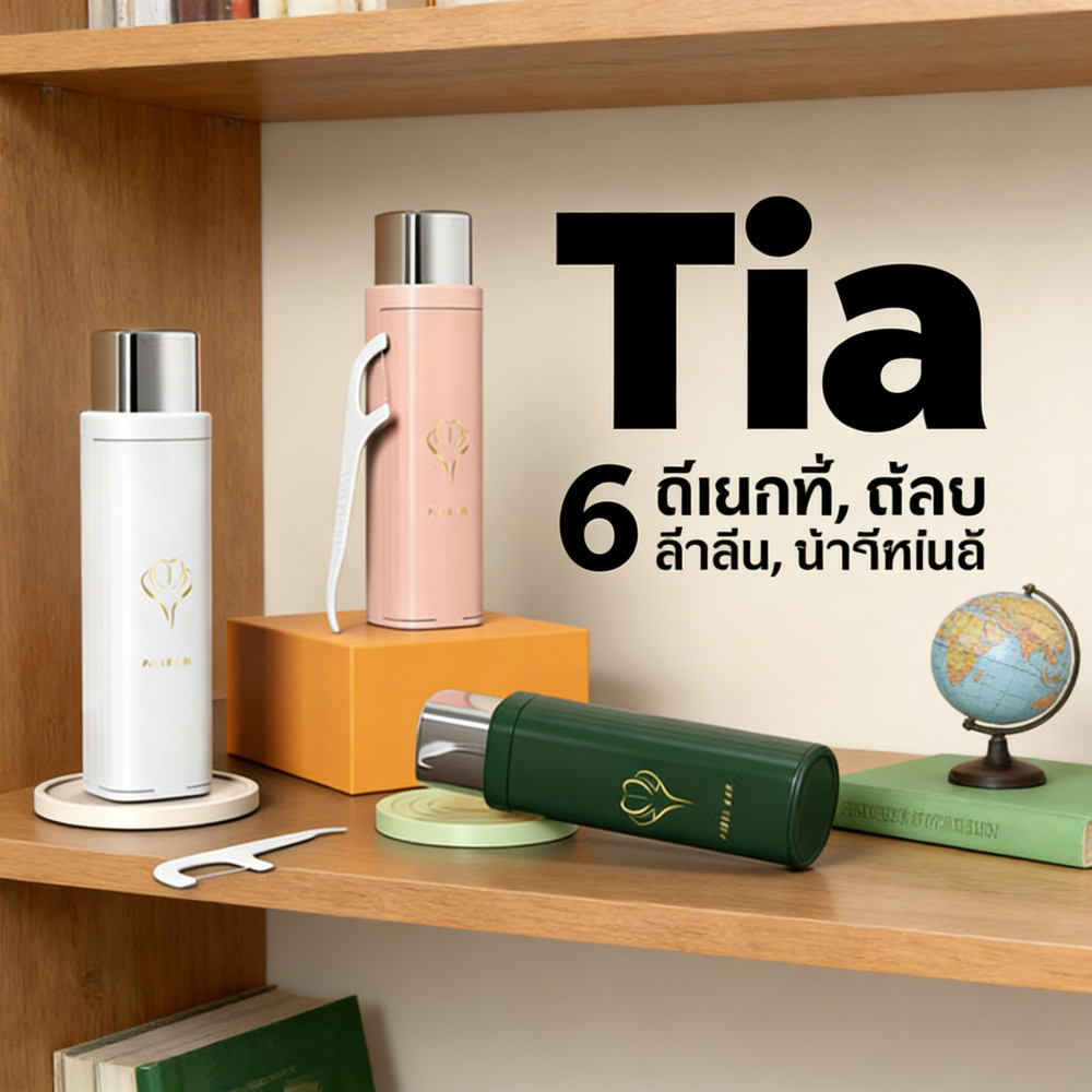 เก็บไหมขัดฟันอัตโนมัติ พร้อม ใหม่ 6 ชิ้น พกพา กล่อง Tia la home