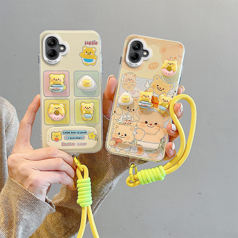 เคสสําหรับ Samsung A07 5G เคสพร้อมสร้อยข้อมือเคสโทรศัพท์แบบแข็ง BB-CYJZ