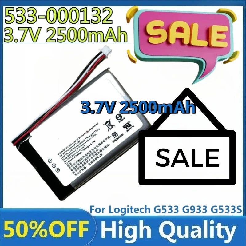 ใหม่ 533-000132 สําหรับ Logitech G533 G933 G533S G933S G935 หูฟังชุดหูฟังใหม่คุณภาพสูงเปลี่ยน 2500mA