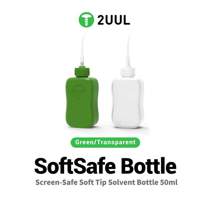 2UUL CL51/CL52 ขวดหน้าจอกันรอยขีดข่วน Soft Tip Solvent ขวด 50ml สําหรับแอลกอฮอล์กรอบกาวกําจัดซ่อมโทรศัพท์มือถือ