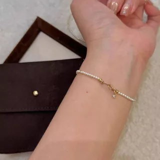Pearl Star จี้โซ่บางหรูหรา Niche Design ประณีต All-Match สร้อยข้อมือสร้อยข้อมือโซ่บาง