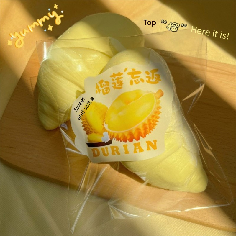 Durian Stress Ball Crunchy Squeeze Ball Squishy ของเล่น Buttery-Soft Feel Fidget ของเล่น ASMR Sensory Anti Stress ของเล่นช้า Rebound