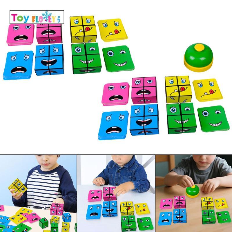 [Flurishroly5] บล็อกเปลี่ยนใบหน้า Cube Face Changing Cube สําหรับเด็กก่อนวัยเรียนผู้ใหญ่
