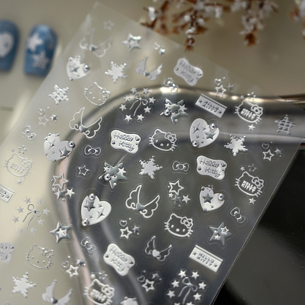 [Meow.sensei] TENSOR สติ๊กเกอร์แต่งเล็บแมวหวาน TL434 ขายร้อนน่ารัก Dream KT Star Love Wings สติ๊กเกอร์ติดเล็บ