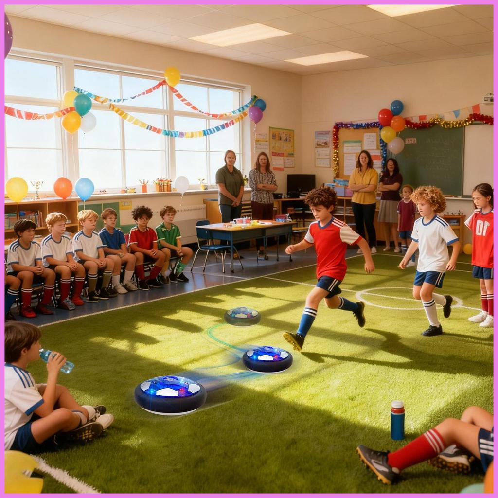 Hover ฟุตบอล Hover ของเล่นเพลง Interactive Air ฟุตบอลเกมสําหรับเด็กชายหญิงเยาวชนกลางแจ้ง Room Yard l
