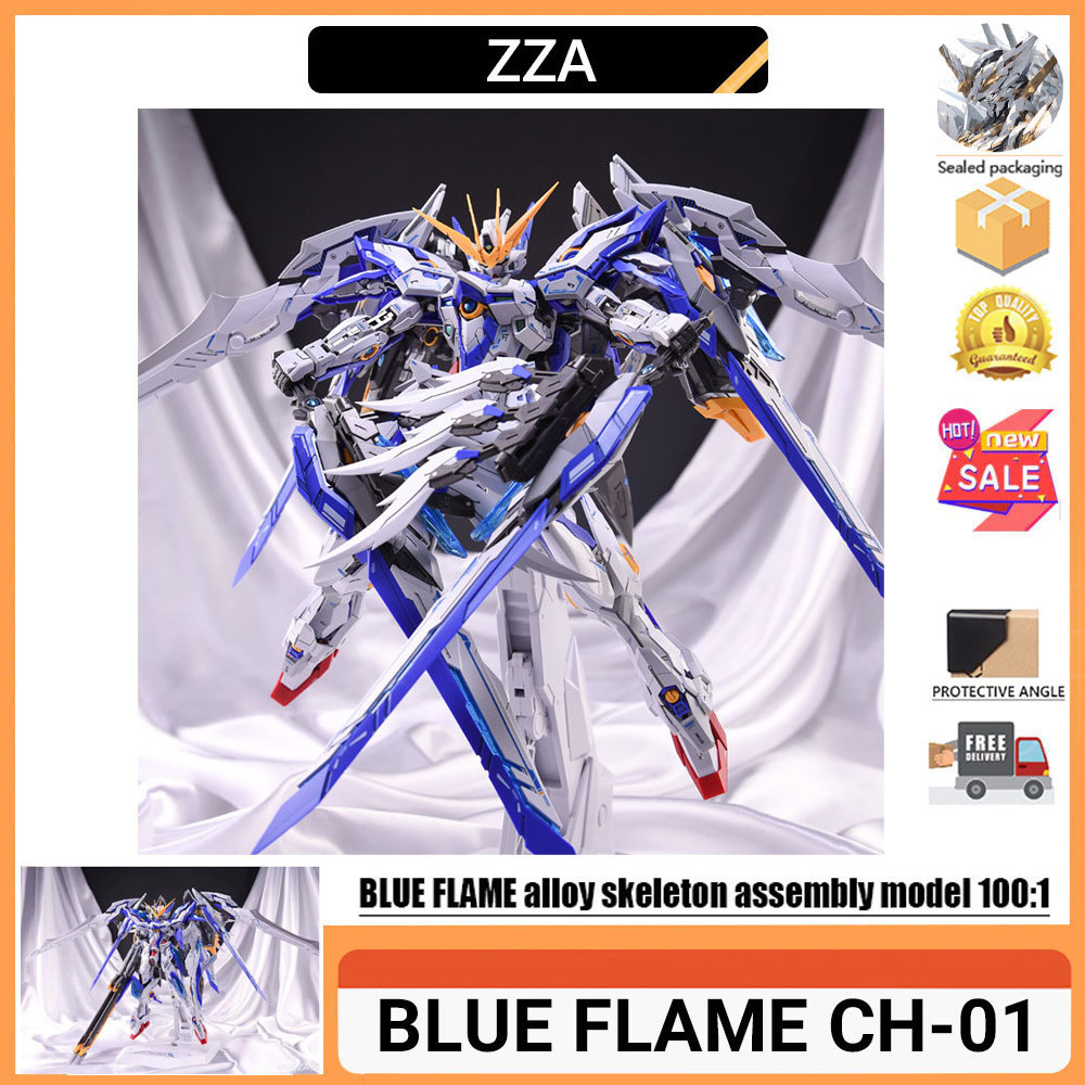 ZZA BLUEFLAME CH-01 MG 1/100 Supernova / ZA Model / HIRM กรอบด้านในโลหะสร้างไว้ล่วงหน้า