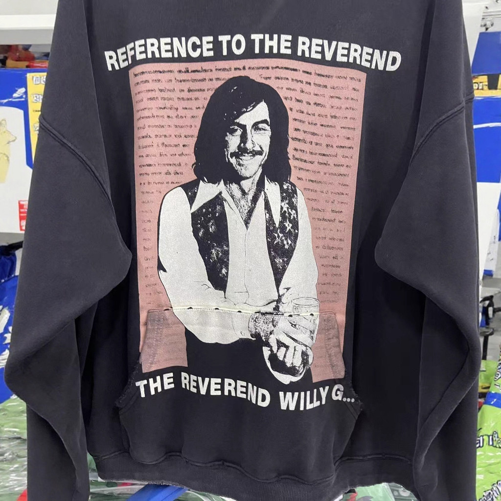 7QSX ERD Melancholy Rich Second Generation Retro Portrait Sweatshirt High Street Washed Vintage Casu