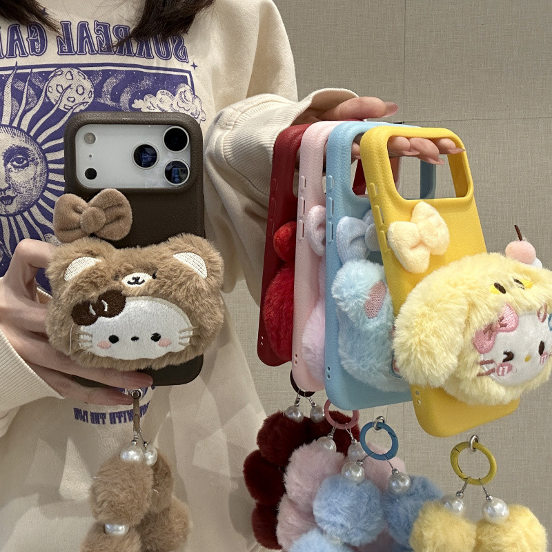 3ง วางตุ๊กตาการ์ตูนแมวผิวแบบเคสนุ่มสําหรับ ไอโฟน 11 12 13 14 15 16 17 มือโปร สูงสุด บวกปลอกอากาศติดตั้งตุ๊กตาเชือกเส้นเล็กป้องกันการตกฝาครอบป้องกันสําหรับ ไอโฟน16กร