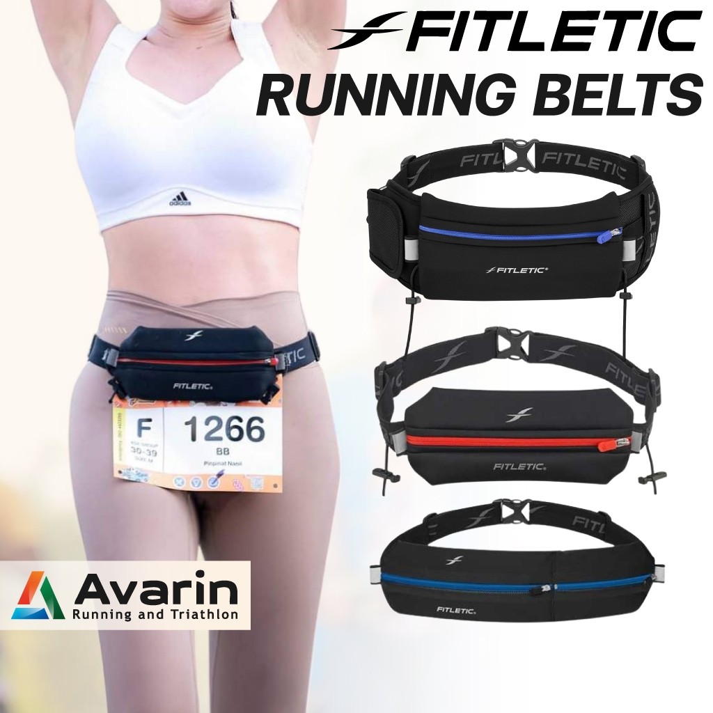 Fitletic Running Belt รุ่น ใส่แข่ง ติดบิบได้ กระเป๋าคาดเอว วิ่ง ใส่สวย ไม่เด้ง ไม่ย้อย เข้ารูป ใส่เจล มือถิอ จากอเมริกา