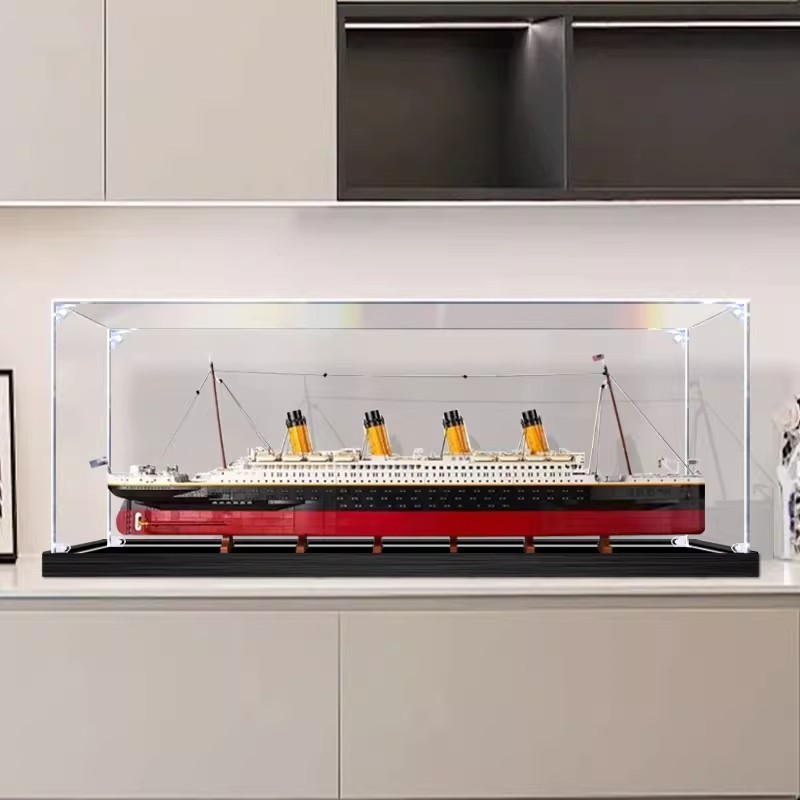 กล่องแสดงอะคริลิคสําหรับ Lego 10294 Titanic Kotak Penyimpanan Mainan 手办เก็บเกี่ยว