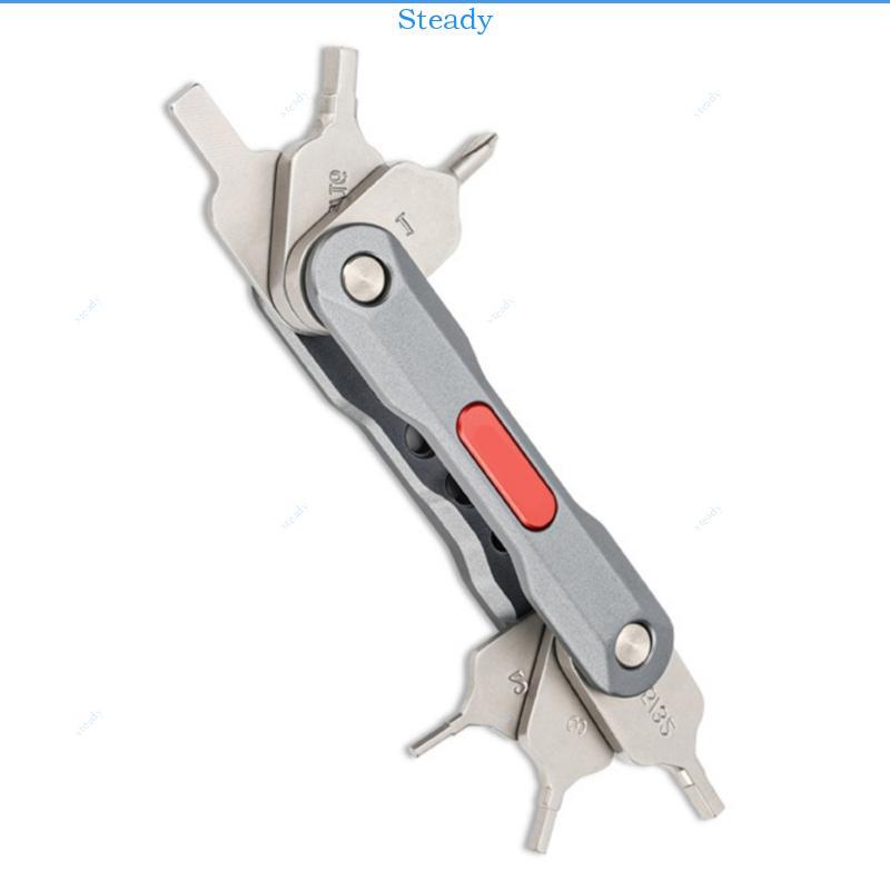 Steady Professional Digital Camera Repair Tool 6 in 1 ชุดไขควงพับได้ Universal Fit Durability Aluminium Constru