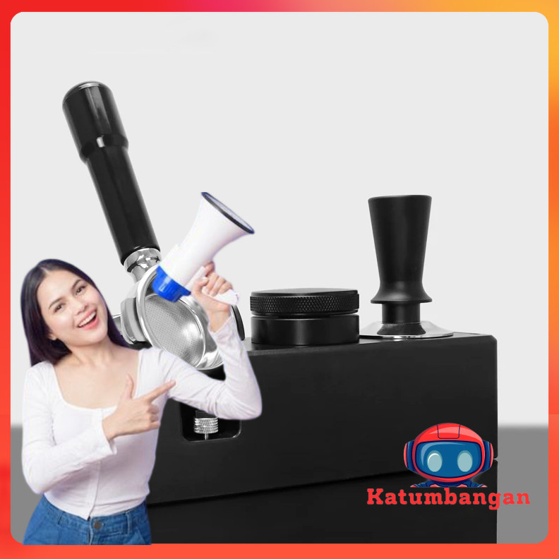 ALLKISSCAFE Coffee Tamper Station Espresso Portafilter 245x100x77mm - AK345