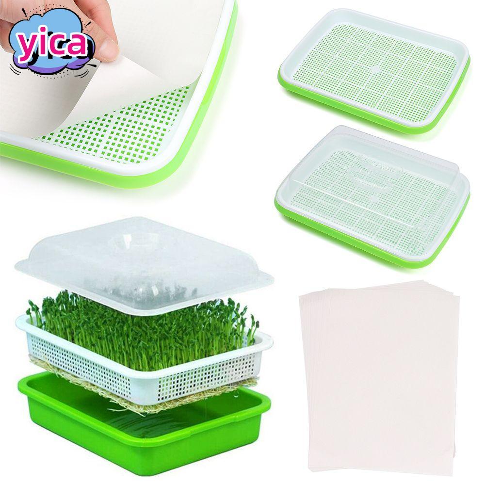 YICA Grow Nursery Pots อุปกรณ์ทําสวนกระดาษเนอสเซอรี่หม้อถั่วงอกไร้ดิน