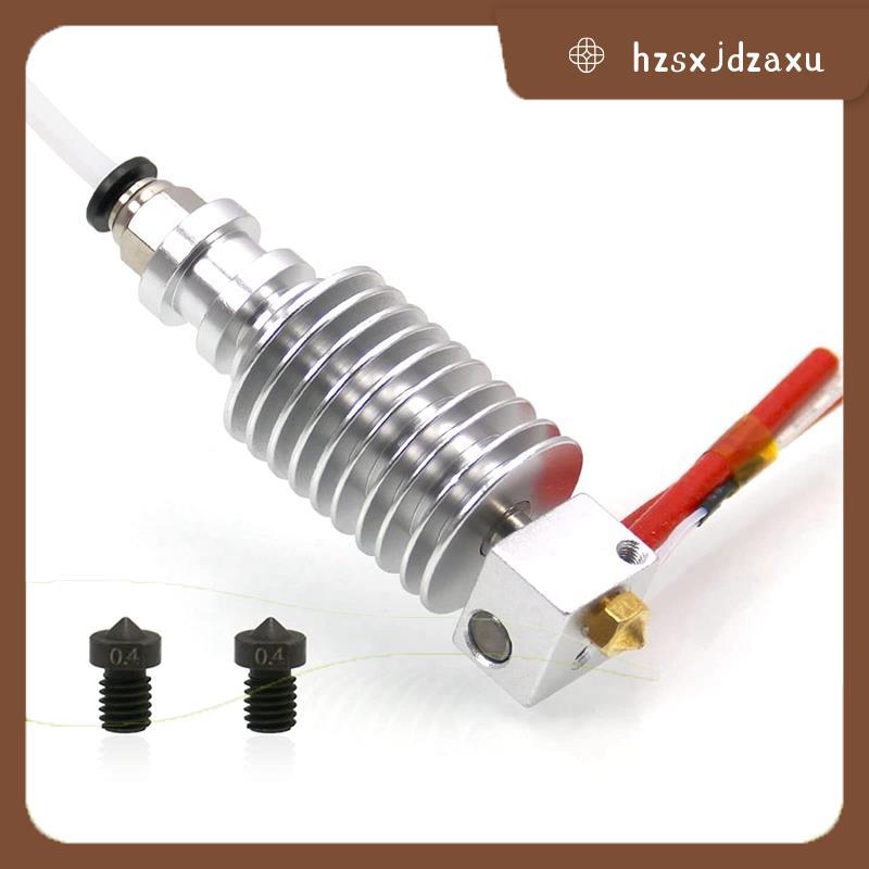 hzsxjdzaxuFor I3 Hotend 12V 2PCS เหล็กแข็ง 0.4 มม.สําหรับ V6 หัวฉีดสําหรับ Extruder 3D พิมพ์ Hotend