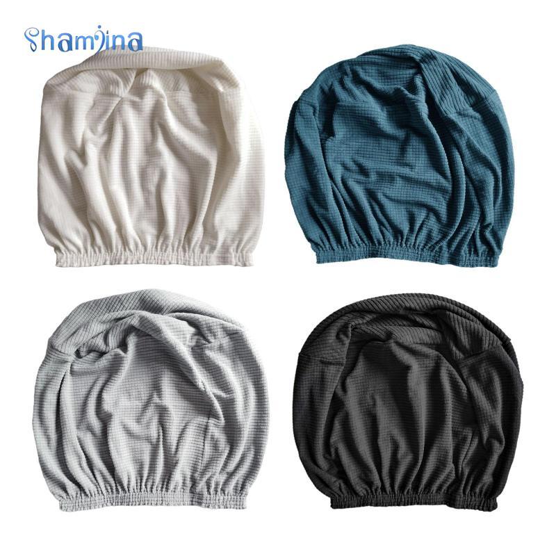 [Shamjina] Ottoman Cover, Stretch Ottoman Slipcover with Non-Slip Elastic Bottom, Round