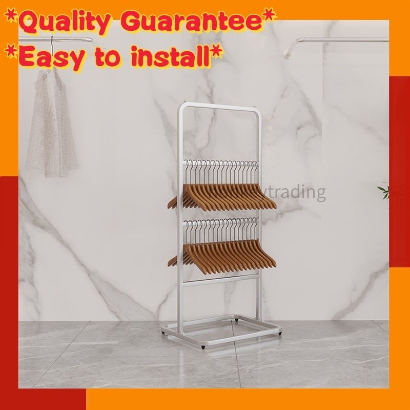 Multi-layer space-saving trouser clip storage rack clothing store hanger storage rack floor movable 