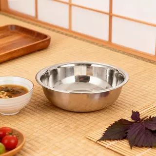 CDiscount ส่งฟรีส่วนลดชามผสมแป้ง แบบหนา ขนาด ชามผสมวัตถุดิบอาหาร ชามสแตนเลสแท้ ถ้วยกลม กะละมังกลม เกรด