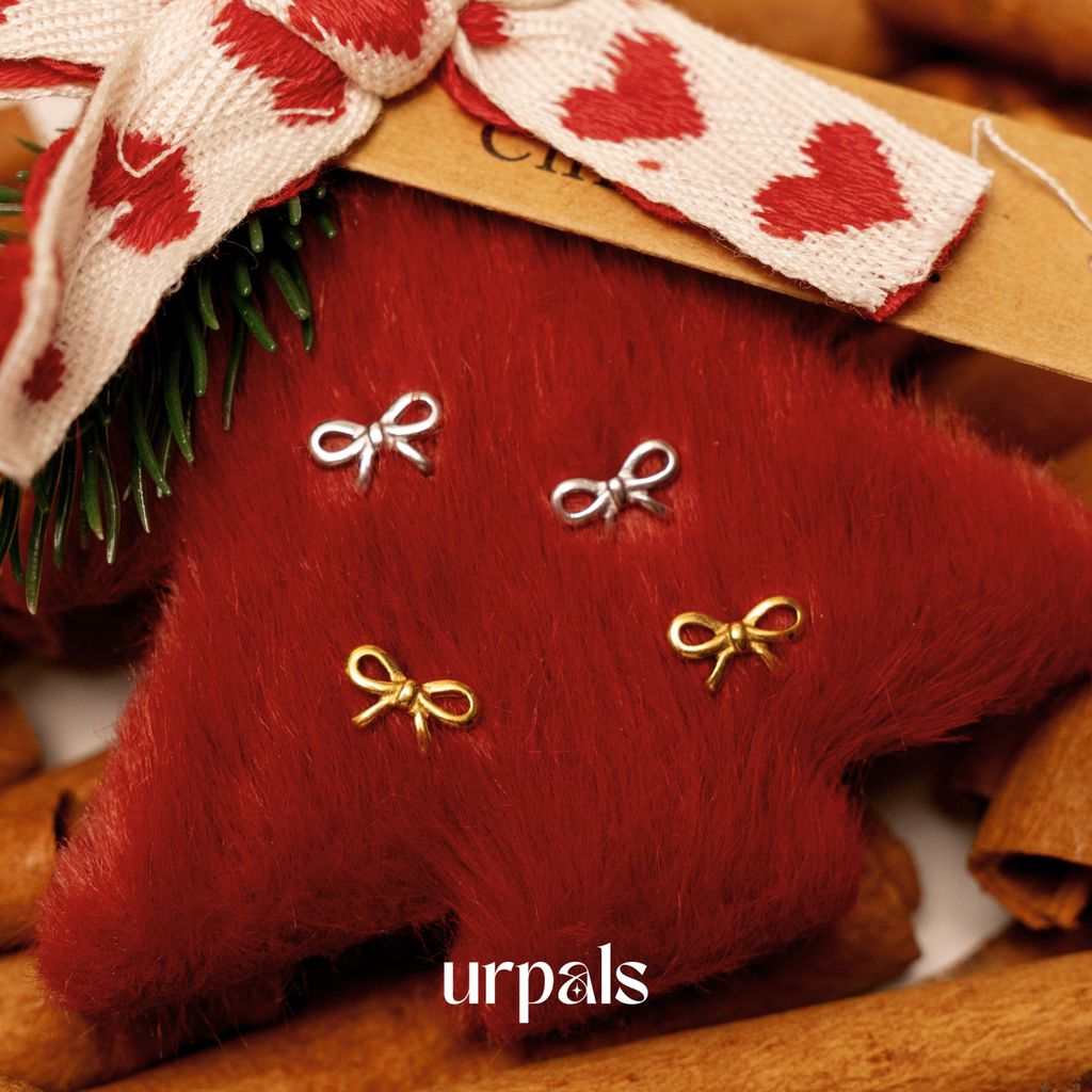 URPALS  ต่างหู ลายโบว์ Stainless ชุบทอง 18K ใส่ได้ทุกวัน ไม่ลอกไม่ดำ