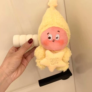 สร้างสรรค์ตุ๊กตาตุ๊กตามือจับประตูปกป้องกันการชนกันมือจับประตูปกตกแต่งบ้านน่ารัก