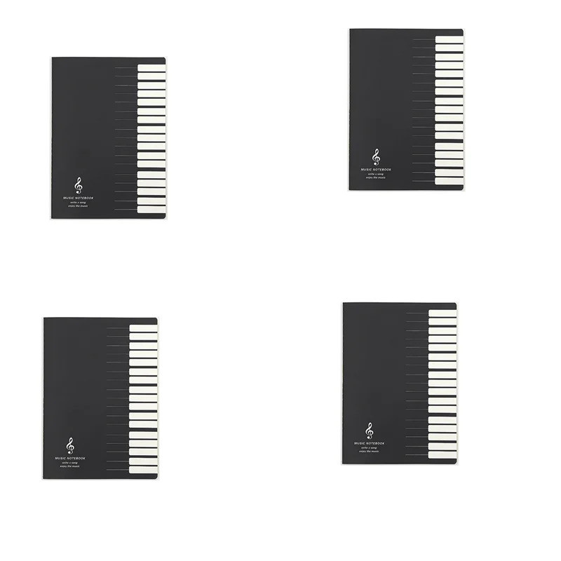 4x Five Lines Music Notes Notebook Music Tab Staff Stave Notebook